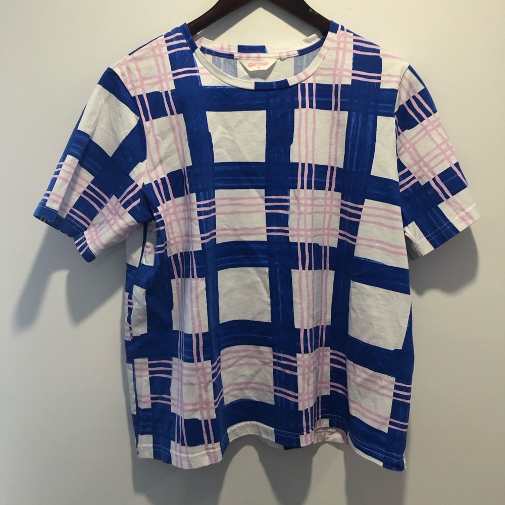 Blue & Pink Plaid Short Sleeve Tee Gorman